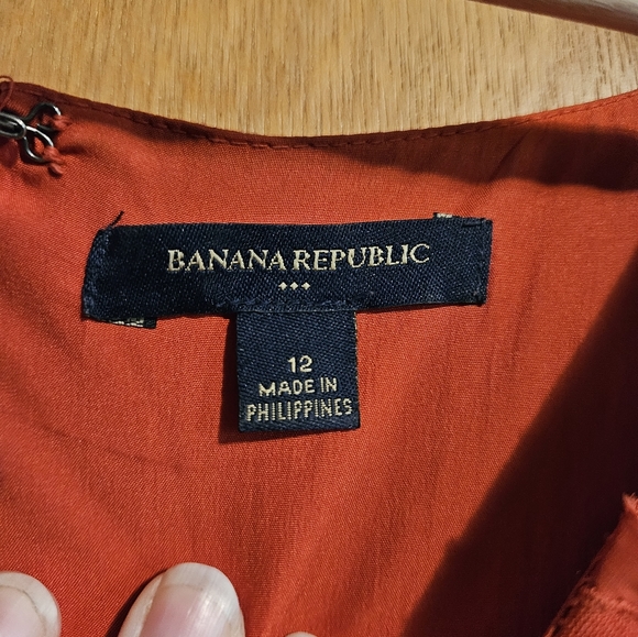 Orange Linen Dress - Picture 2 of 5